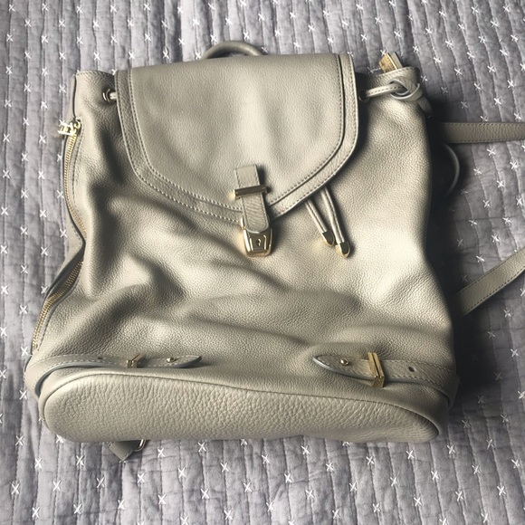 Leather backpack with gold accents - Picture 3 of 7